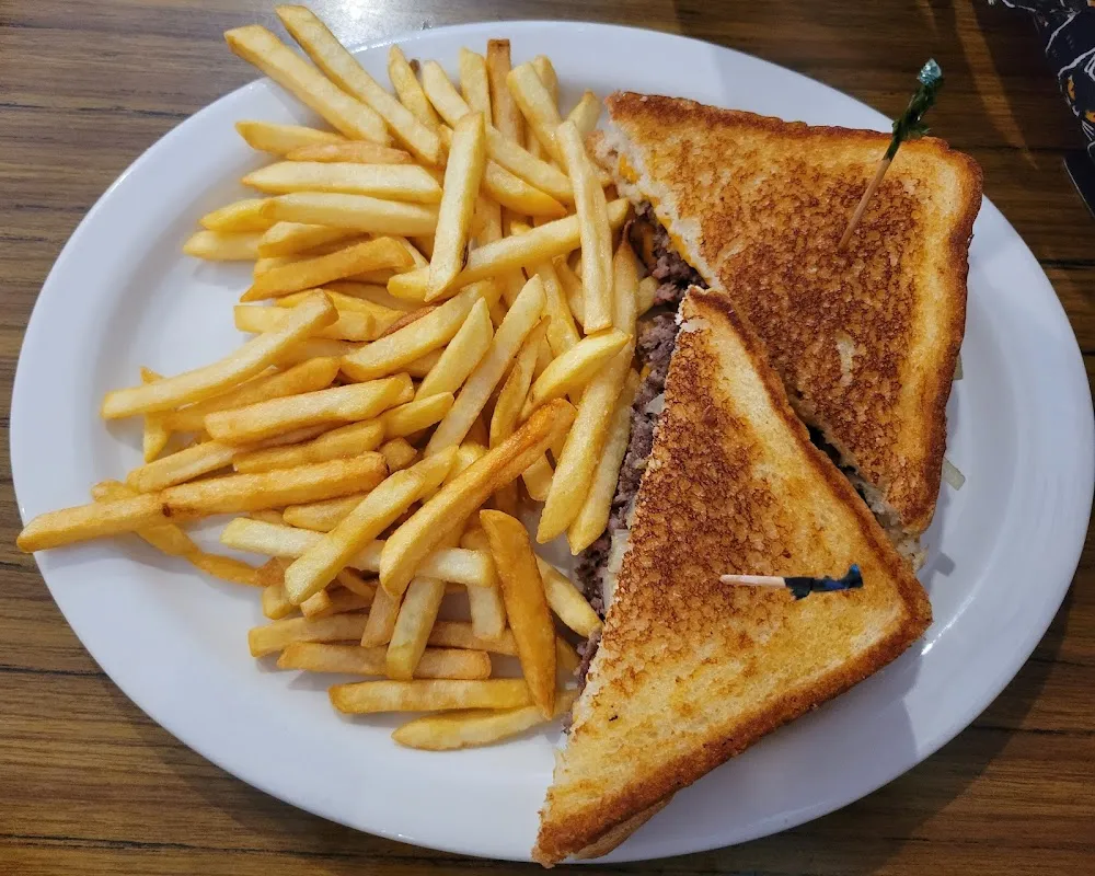 Patty Melt and French Fries